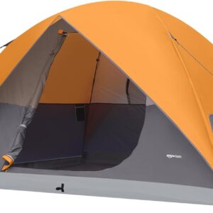 Amazon Basics Dome Camping Tent with Rainfly and Carry Bag, 3-Season Easy Set-Up Tent, 6 Person