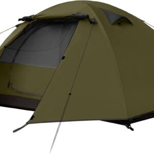 Forceatt Tent, 2-4 Man Tent for Camping, Easy Setup Lightweight Two Doors PU3000mm Waterproof Dome Tent, Windproof Instant Outdoor Tent Suitable for Traveling, Beach, Camping, Hiking, Mountaineering