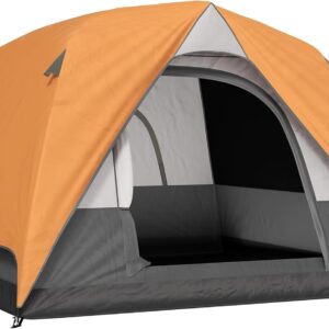 Outsunny 3-4 Person Camping Tent, Easy Set Up Waterproof Dome Tent with Sewn-in Groundsheet, Mesh Windows, Pocket and Hook for Camping, Hiking, Backpacking