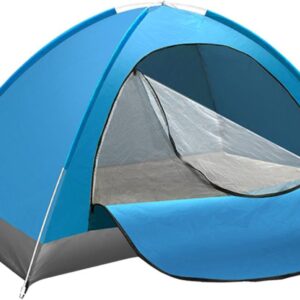 1 Pcs Blue Pop-Up Tents, 2 Man Pop Up Tent, Lightweight and Portable Camping Tent Waterproof, Very Suitable for Beaches Outdoor Activities Travel Hiking Camping Fishing