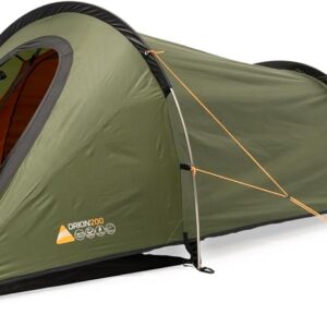 Vango Orion 200 2 Man Tunnel Tent [Amazon Exclusive], 5000mm HH with Alloy Poles, Lightweight, Camping, Climbing, Backpacking, Trekking, Pine