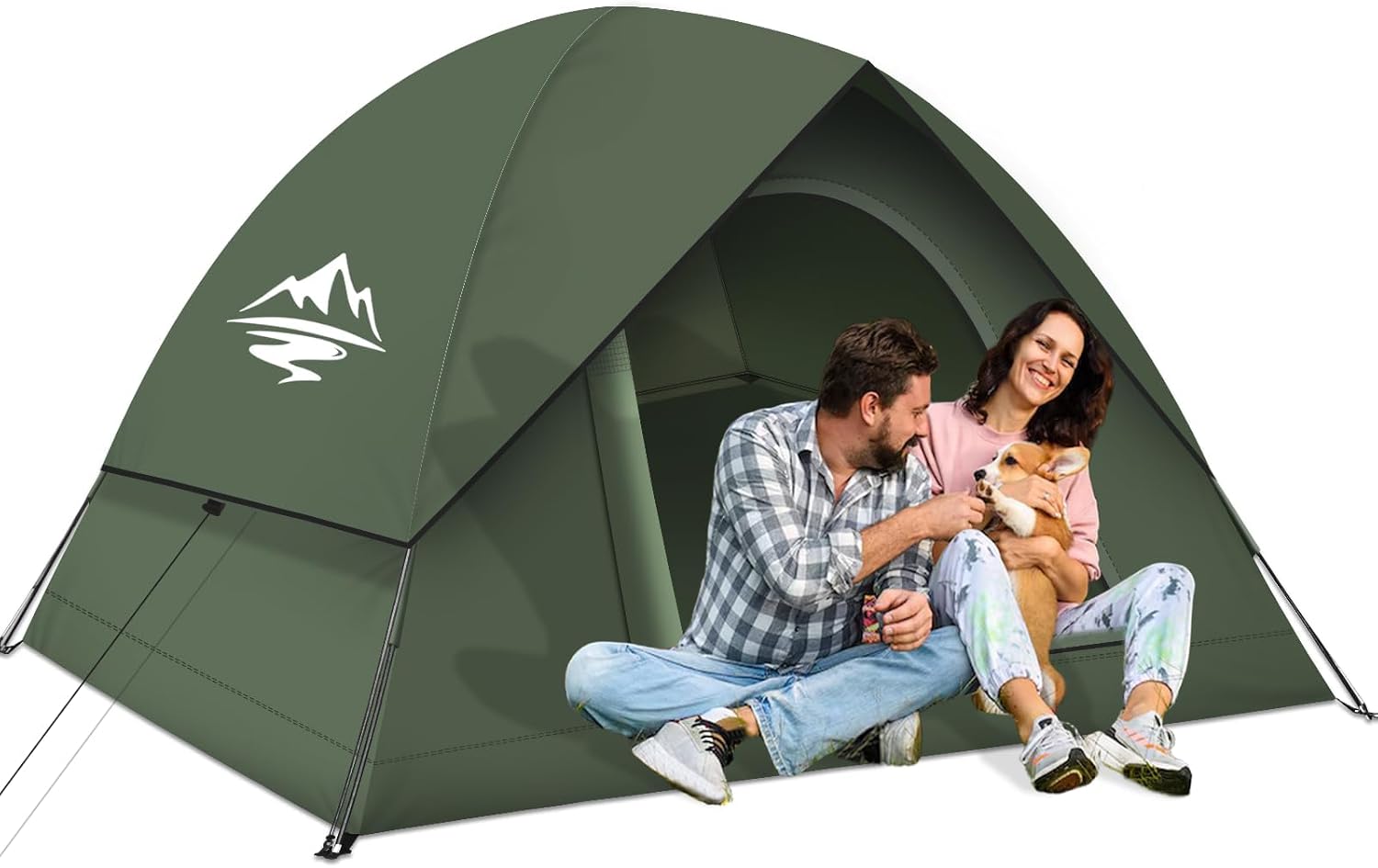Purebox Camping Tent,2-3 Person Outdoor Tents, Windproof & Waterproof Dome Tent, Easy to Set Up, Suitable for Camping, Garden, Outdoor, Backpacking