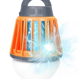 BroElec Camping Lantern, LED Camping Light Mosquito Killer Lamp 2-in-1, 20 Hrs Battery Life USB Rechargeable IPX6 Waterproof Lightweight Portable for Camping Outdoor Garden Tents Emergency