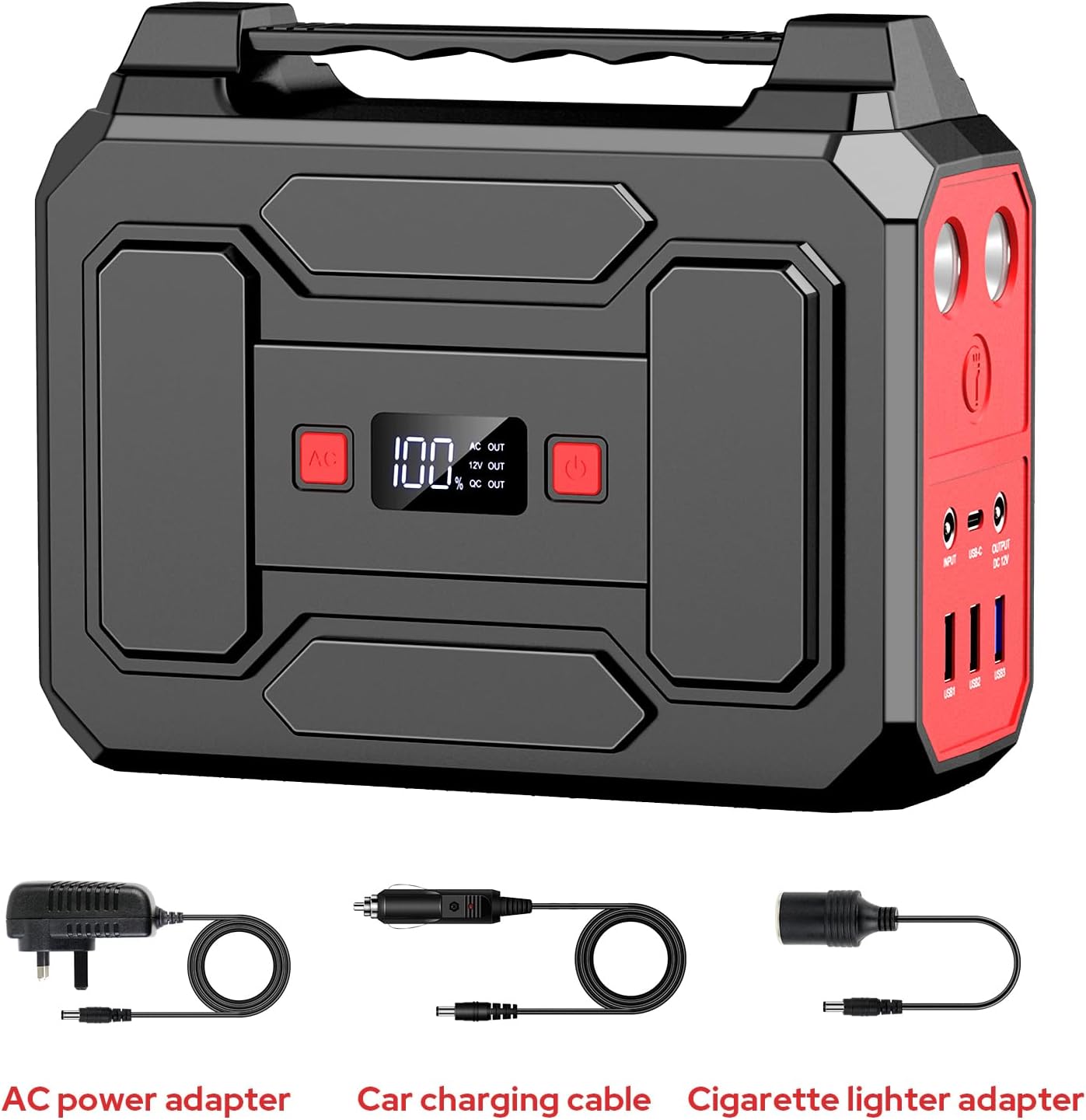 Powkey 99Wh/ 27000mAh Portable Power Station,100W Camping Power Pack,Solar Generator with AC/DC/USB/Type C Outlet for Outdoors Camping Travel Fishing Emergency Power Supply - Image 8