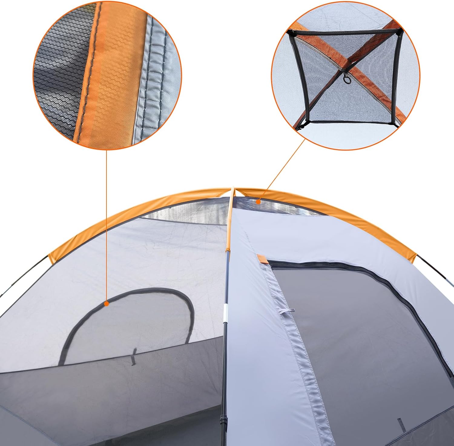 Amazon Basics Dome Camping Tent with Rainfly and Carry Bag, 3-Season Easy Set-Up Tent, 6 Person - Image 3