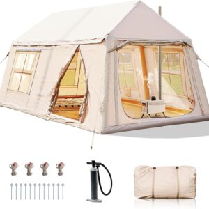 Ytaoeo Inflatable Tent Outdoor camping tent for 2-4 people Inflatable camping tent made of waterproof Oxford fabric Air glamping tents for 4 seasons campings