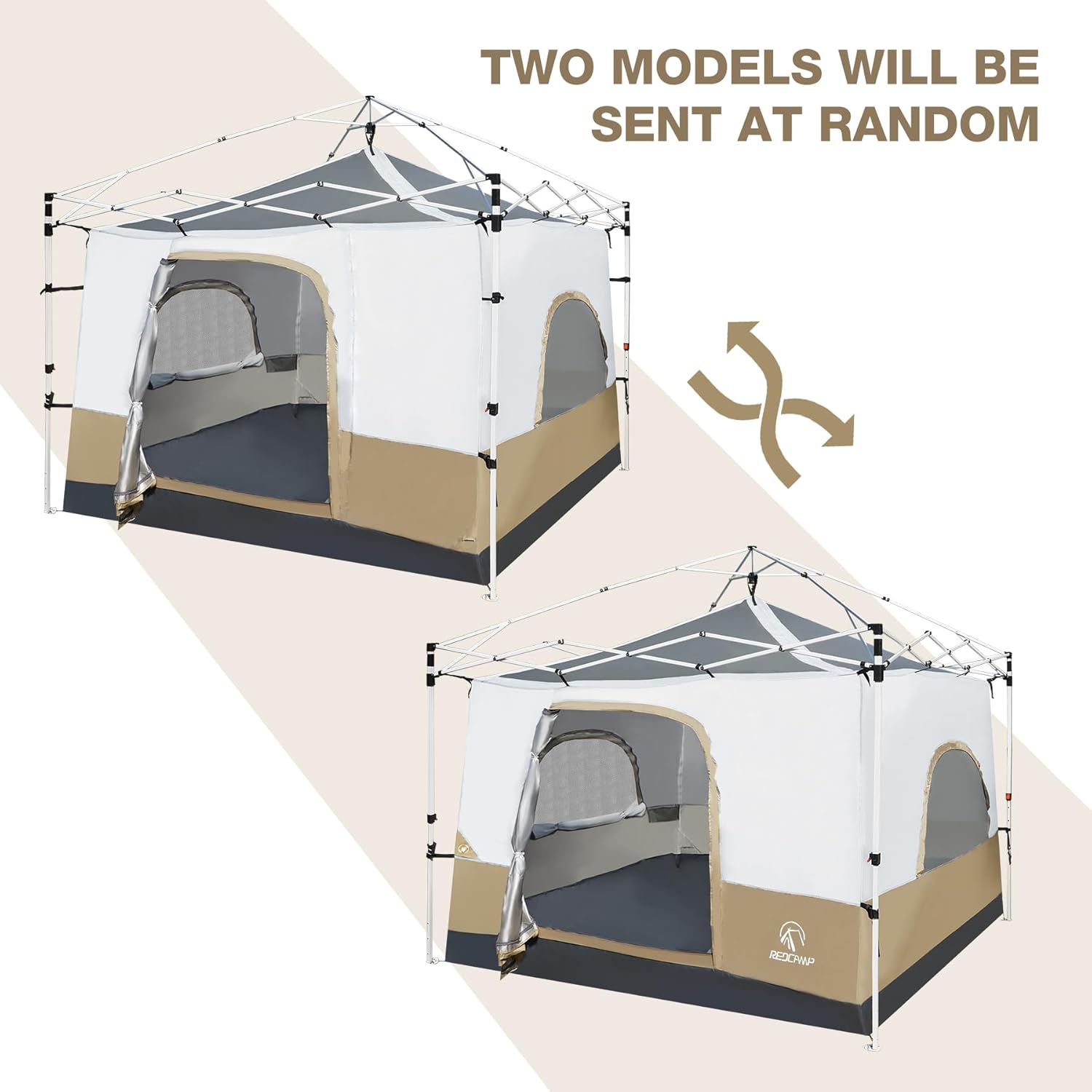 REDCAMP Canopy Camping Tent for Pop Up Canopy Tent, Inner Tent Converts Straight Leg 10'x10' or 10'x20' Canopy into Camping Tent, Fits 4-6 Person(Frame/Shelter NOT Included) - Image 7