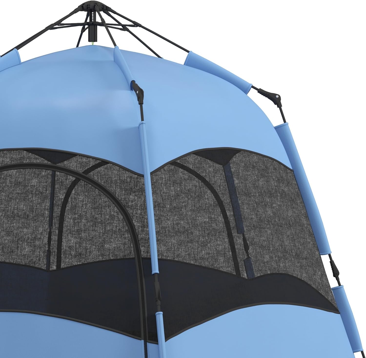Outsunny Double Layer Instant Pop Up Tent with Rainfly, Hexagon 4 Man Dome Tent, Portable Camping Shelter with Sewn-in Groundsheet and Carry Bag, for Festival Backpacking Road Trips - Image 9