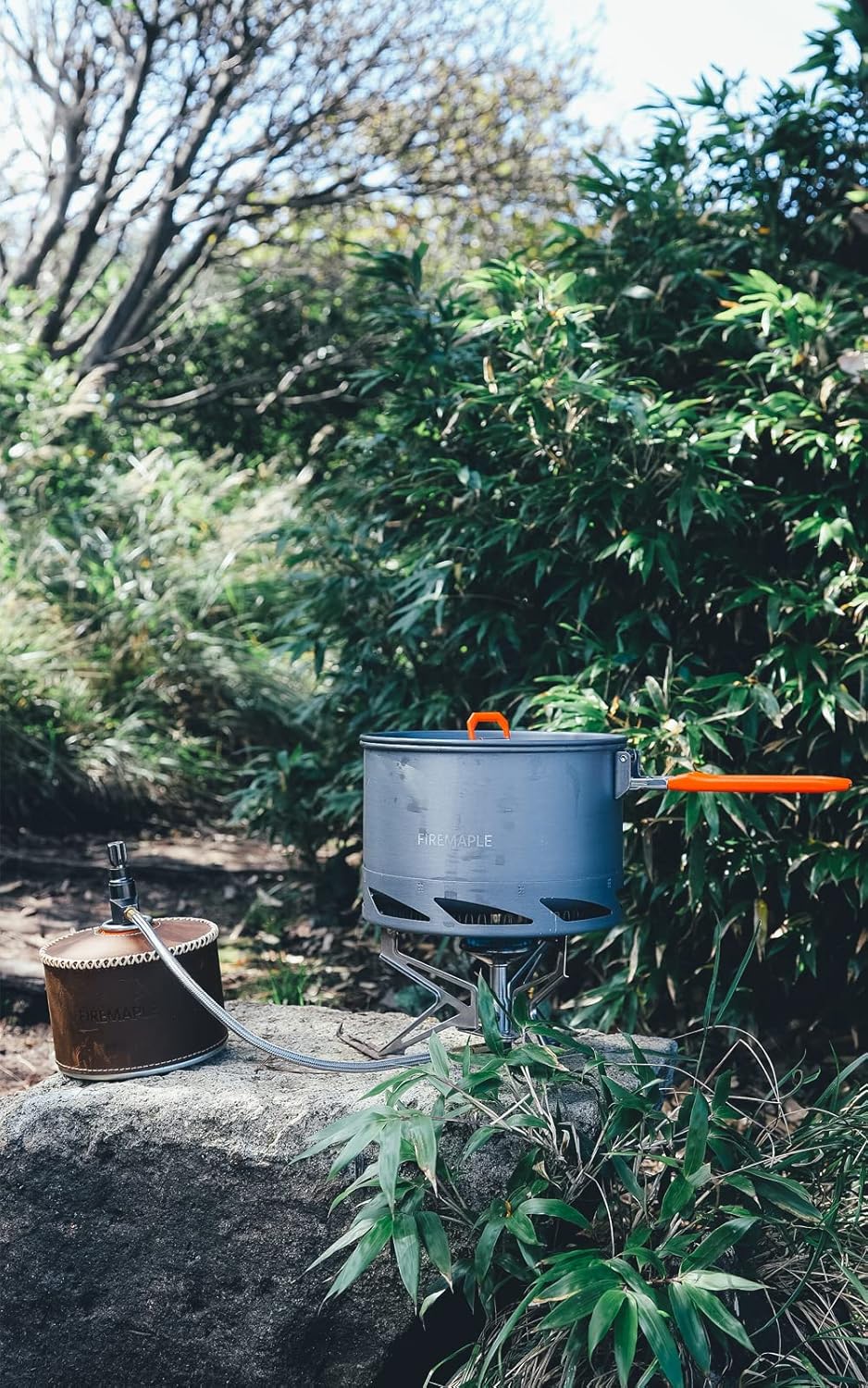 Fire-Maple Feast Heat Exchanger Set | Compact Camping Cookware Kit | Nested Design | Contain with a Pot, Kettle and Non-Stick Frypan | Ideal for Fishing, Picnic and Camp use - Image 8