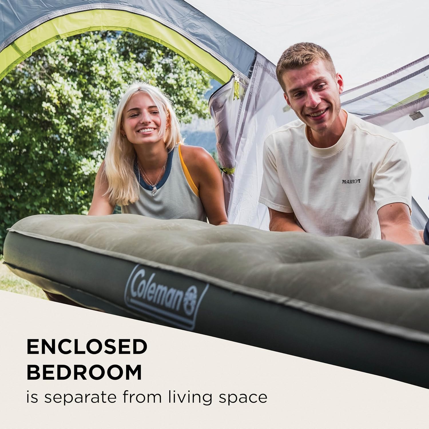 Coleman Tent Darwin 2-4 Person | Compact Lightweight Dome Tent | Models with Darkened Bedroom | Camping, Festival and Hiking Tent | 4500mm Waterproof | with Sewn-in Groundsheet - Image 3
