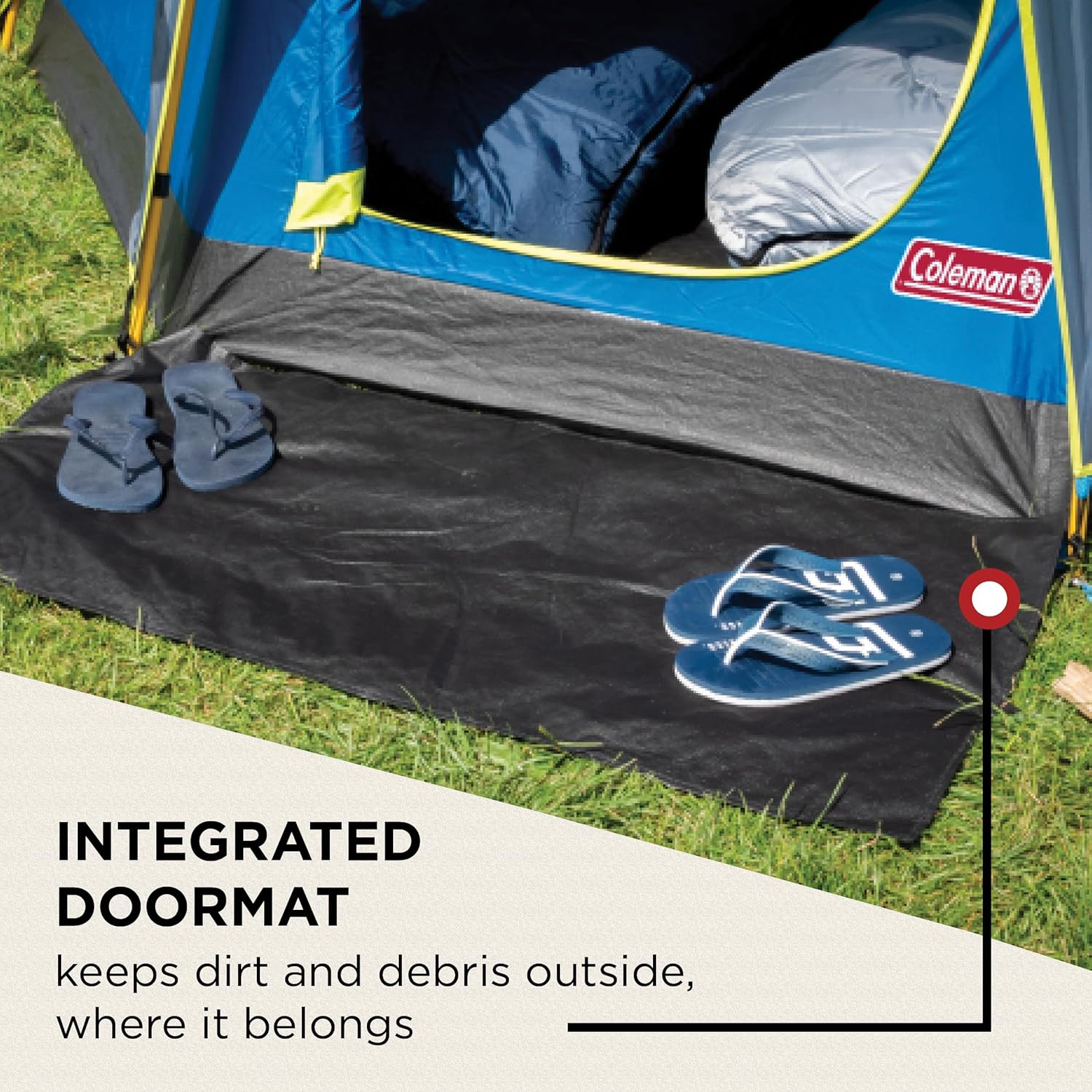 Coleman Tent Octago, 3 Man Tent Ideal for Camping in the Garden, Dome Tent, Waterproof 3 Person Camping Tent with Sewn-in Groundsheet - Image 7