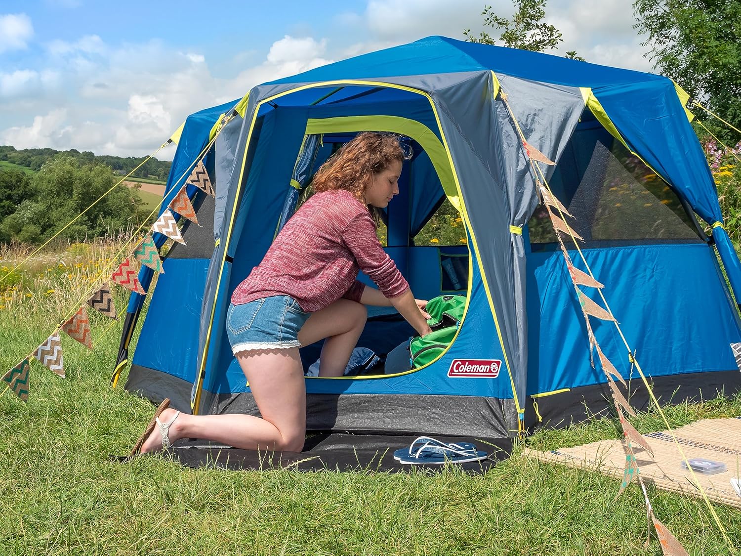 Coleman Tent Octago, 3 Man Tent Ideal for Camping in the Garden, Dome Tent, Waterproof 3 Person Camping Tent with Sewn-in Groundsheet - Image 13